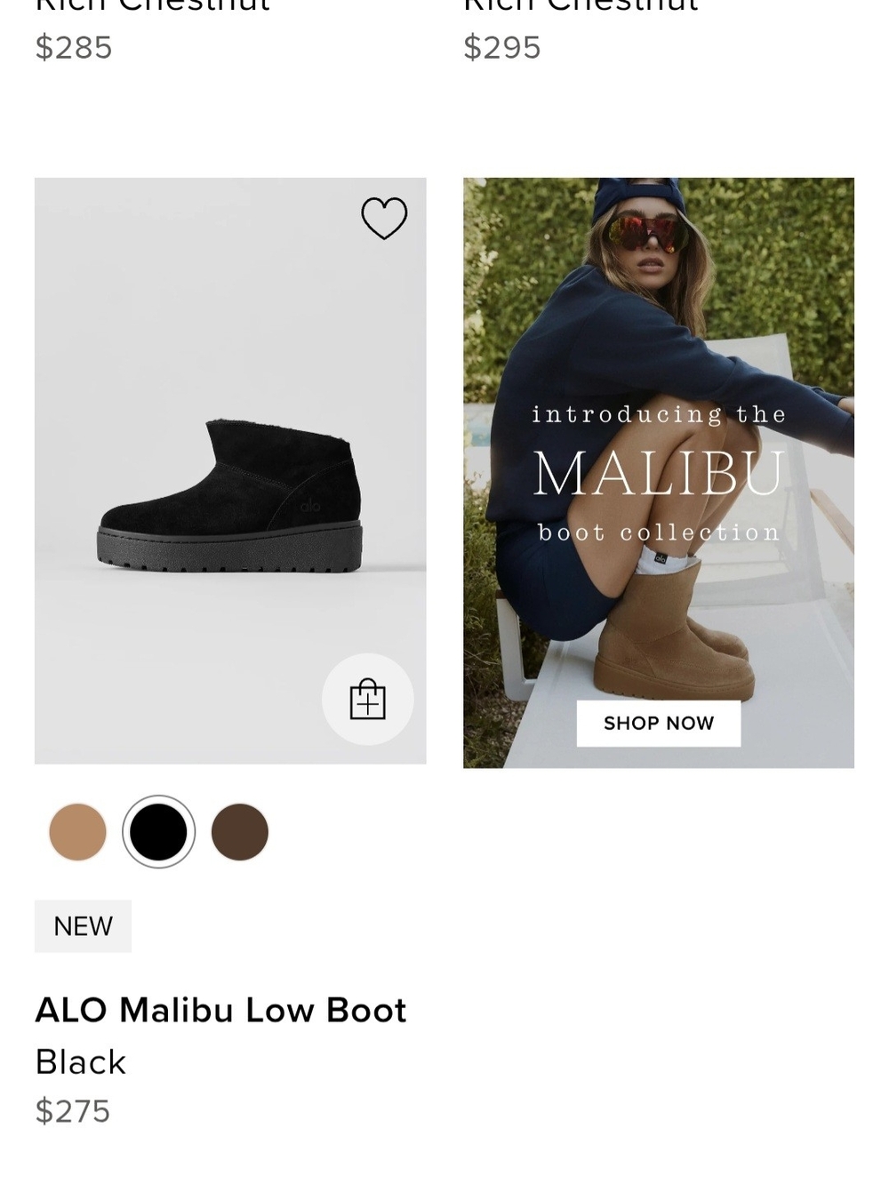 ALO Yoga Kids Malibu Low Boot — Black